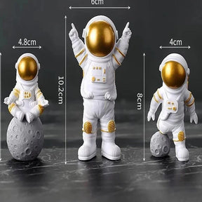 4 Peças figura astronauta decoração para casa.