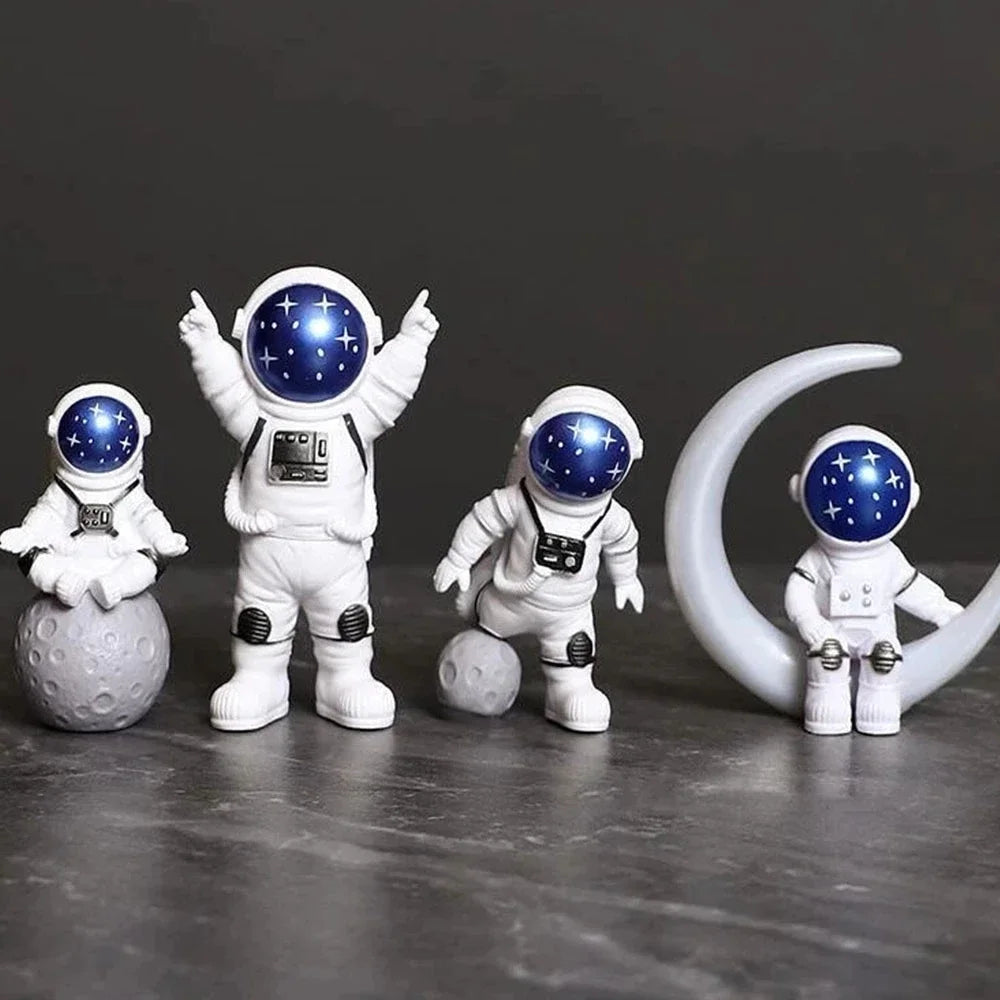 4 Peças figura astronauta decoração para casa.