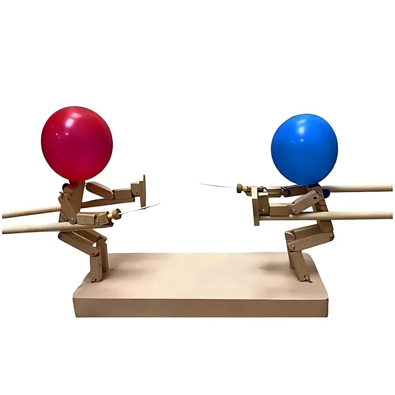 Jogo de batalha robô de madeira com 50 Balões