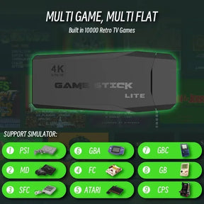 Videogame com console de jogos retrô clássico 10000/3500, caixa de controle sem fio 2.4g 4k hdmi original