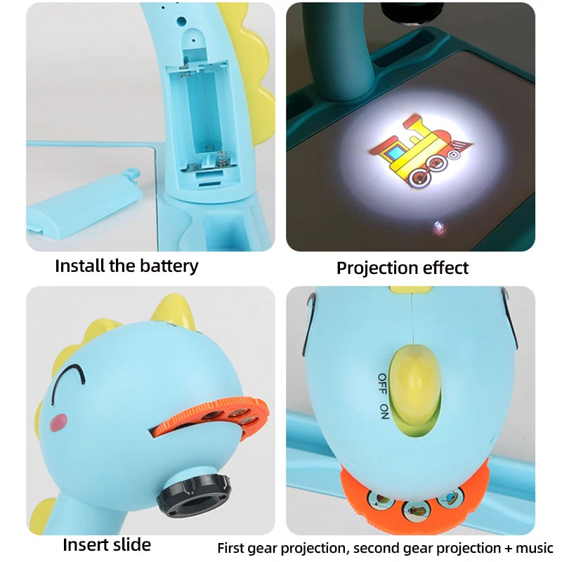 Mesa de Desenho com Projetor LED para Crianças