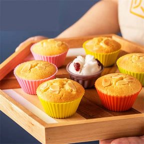 12 PCS/ Conjunto de molde de silicone Redonda de Decoração, Muffin, Cupcake !