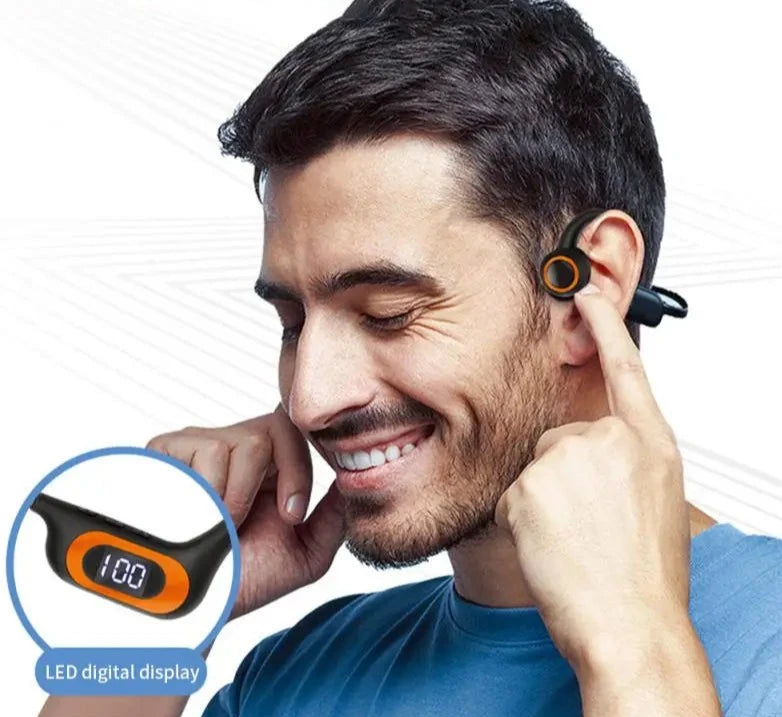 Fone com microfone para android ios suporte cartão sd, fone de ouvido sem fio bluetooth 5.3 esporte ao ar livre.